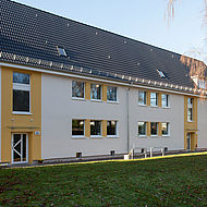 Fassadengestaltung an einem Haus in Mönkeberg, Schleswig-Holstein