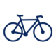 Zeichnung eines blauen Fahrrads