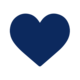 Zeichnung eines blauen Herzens
